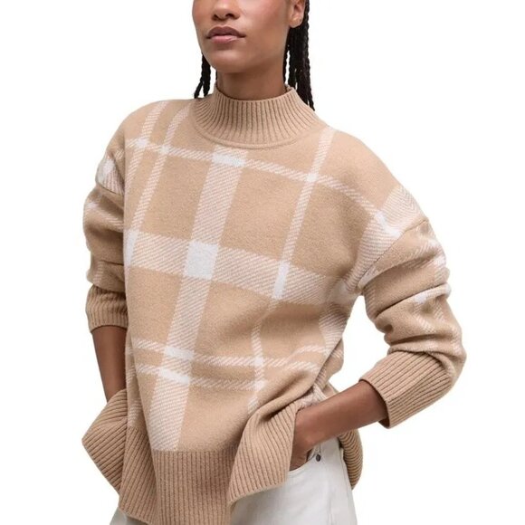 BARBOUR Harriet Pullover Sweater Pale Camel Size 2 NWT $170 - Picture 2 of 11